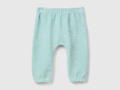 Chenille trousers with embroidery