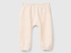 Chenille trousers with embroidery