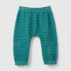 Chenille trousers with embroidery