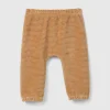 Chenille trousers with embroidery