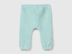 Chenille trousers with embroidery