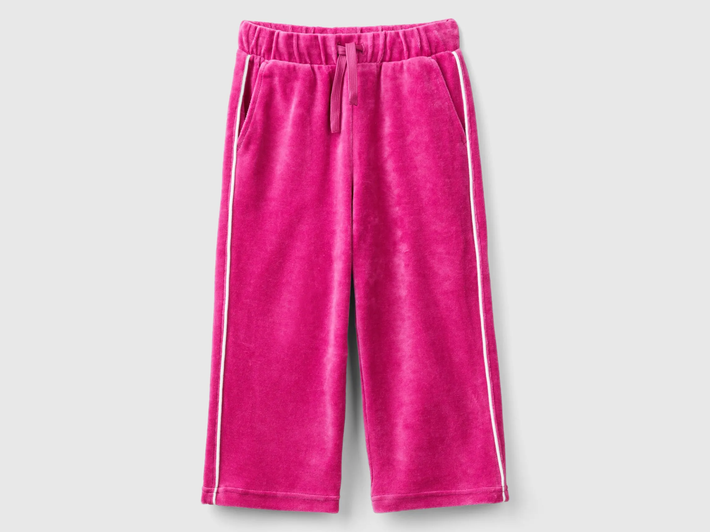 Chenille trousers with logo