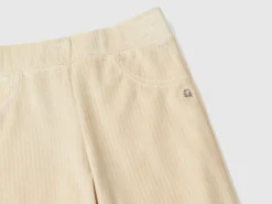 Chenille trousers with straight leg