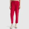 Chinos in velvet with stretch waist