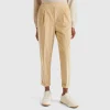 Chinos in velvet with stretch waist