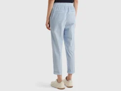 Chinos in velvet with stretch waist