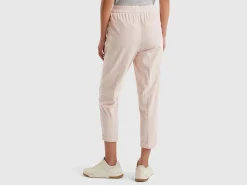 Chinos in velvet with stretch waist