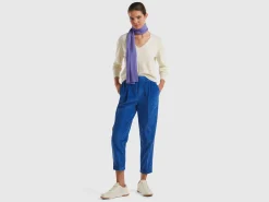 Chinos in velvet with stretch waist