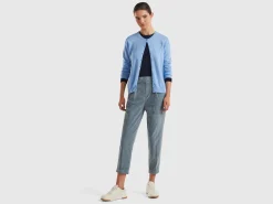 Chinos in velvet with stretch waist