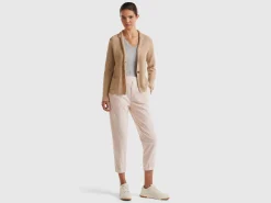 Chinos in velvet with stretch waist
