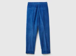 Chinos in velvet with stretch waist