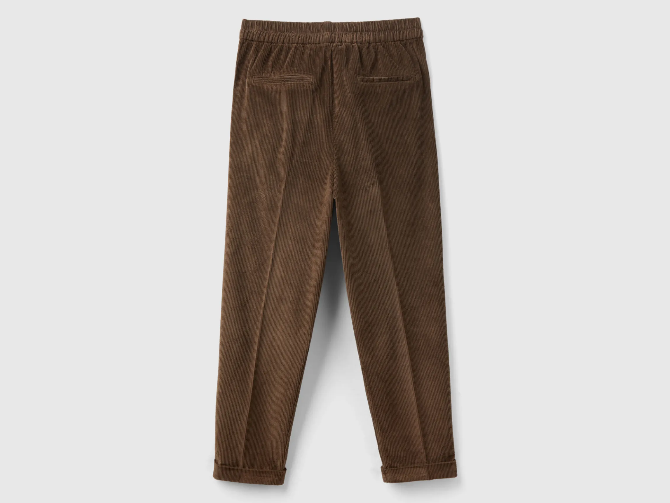 Chinos in velvet with stretch waist