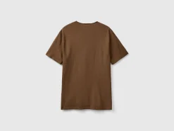 Coffee t-shirt in slub cotton