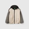 Color block fleece hoodie