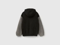 Color block fleece hoodie