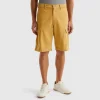 Cotton blend cargo shorts