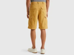 Cotton blend cargo shorts