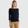 100% cotton boat neck sweater
