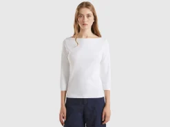 100% cotton boat neck sweater