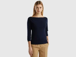 100% cotton boat neck sweater
