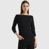 100% cotton boat neck sweater