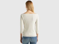 100% cotton boat neck sweater
