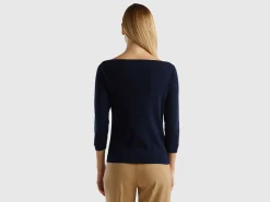 100% cotton boat neck sweater