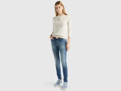 100% cotton boat neck sweater