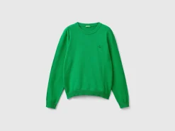 100% cotton crew neck sweater