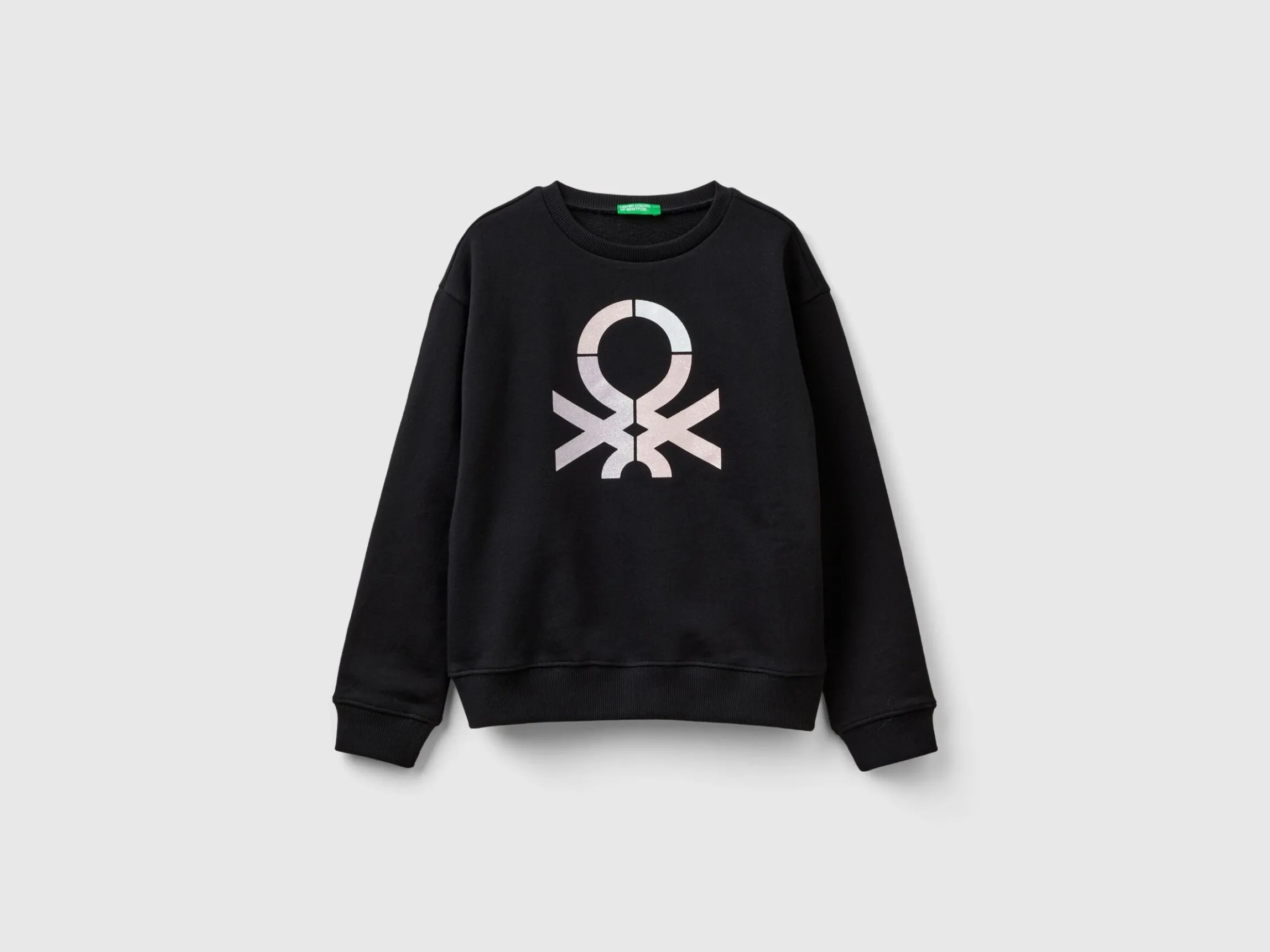 100% cotton sweatshirt with glittery logo
