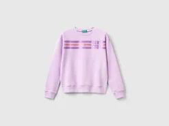 100% cotton sweatshirt with glittery logo