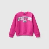 100% cotton sweatshirt with glittery logo