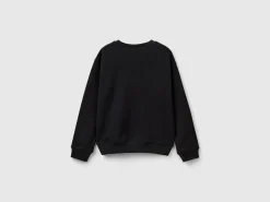 100% cotton sweatshirt with glittery logo