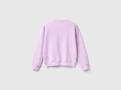 100% cotton sweatshirt with glittery logo