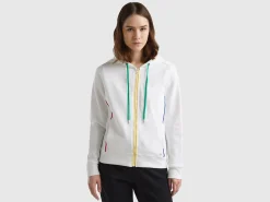 100% cotton sweatshirt with zip and hood