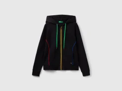 100% cotton sweatshirt with zip and hood