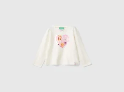 Cream Barbie t-shirt with glossy print
