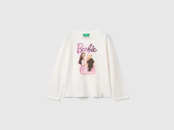 Cream Barbie t-shirt with glossy print