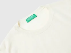 Cream vest in pure Merino wool
