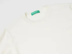 Cream white sweater in pure cashmere