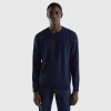 Crew neck sweater in 100% cotton