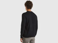 Crew neck sweater in 100% cotton