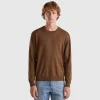 Crew neck sweater in lightweight cotton blend