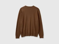Crew neck sweater in lightweight cotton blend