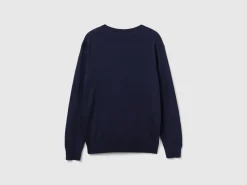 Crew neck sweater in lightweight cotton blend