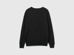 Crew neck sweater in lightweight cotton blend