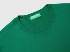 Crew neck sweater in lightweight cotton blend