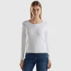 Crew neck sweater in pure cotton