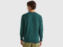 Crew neck sweater in pure Merino wool