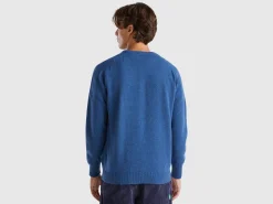 Crew neck sweater in pure Merino wool